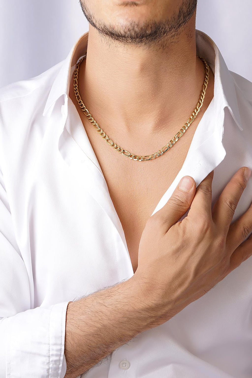 14ct Gold Figaro Chain   0.190 inch